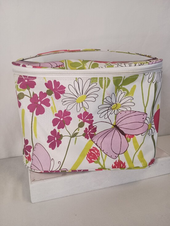 Clinique Handbags - Clinique Floral Butterfly Cosmetic/Travel Makeup Bag – Zip Closure